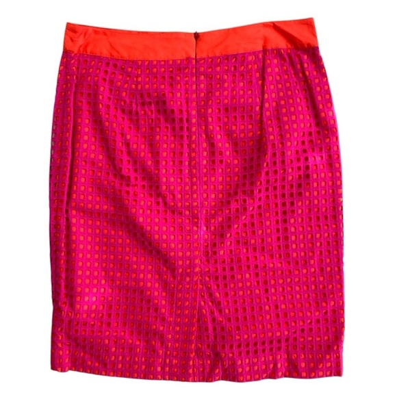 Talbots Neon Pink & Orange Pencil Skirt - Picture 3 of 11
